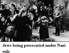 Jews being persecuted under Nazi rule