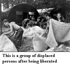 This is a group of displaced persons after being liberated