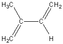 Strukturna formula molekulske jedinice izoprena