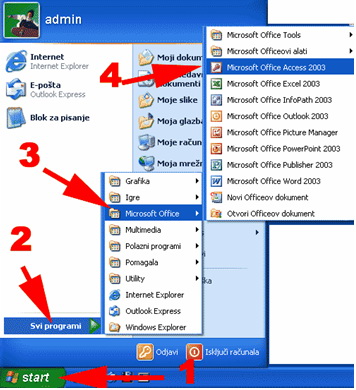 Pokretanje programa MC Access