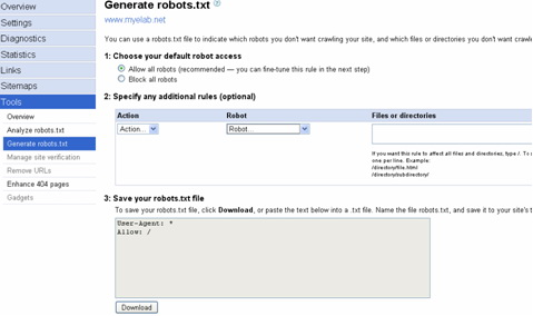 Generisanje fajla robots.txt