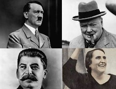 A. Hitler, V. Cercil, J. Staljin  D. Ibaruri