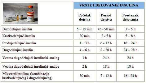 Vrste i delovanje insulina