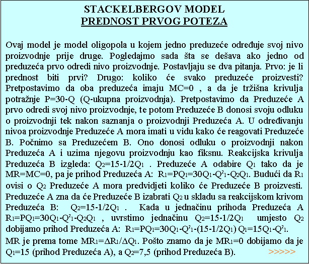 STACKELBERGOV MODEL